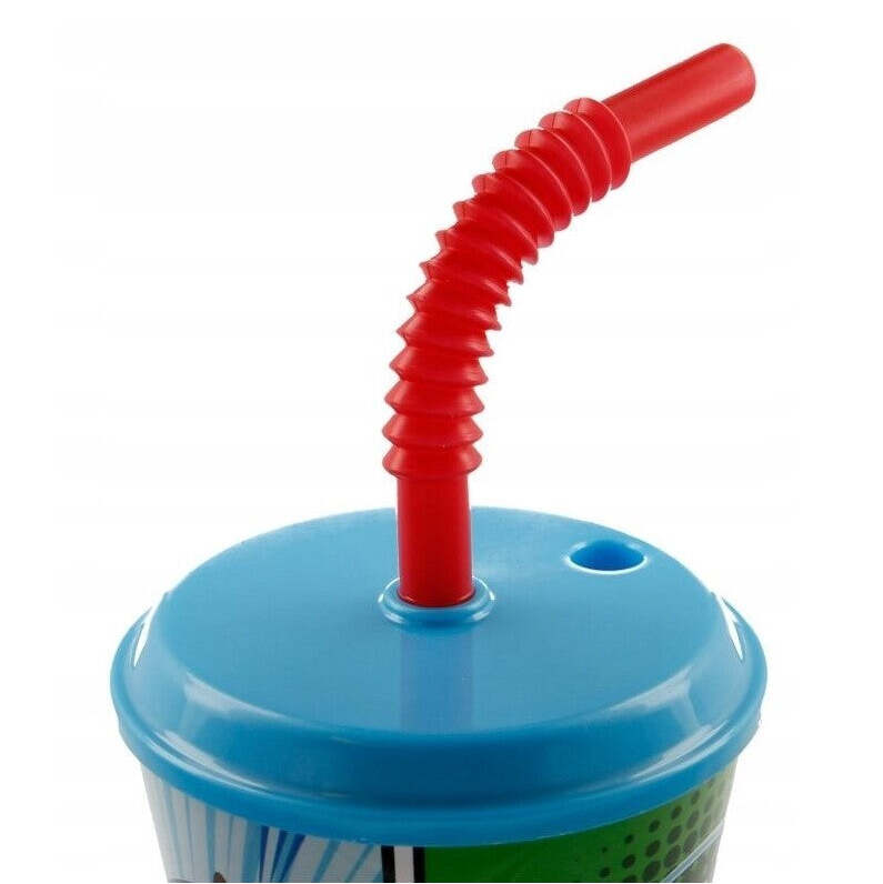 Plastový kelímok so slamkou Tlapková patrola, 430ml modrý