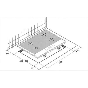 Plynová varná doska BEKO Hilwa 64225 SW,WOK horák,biela