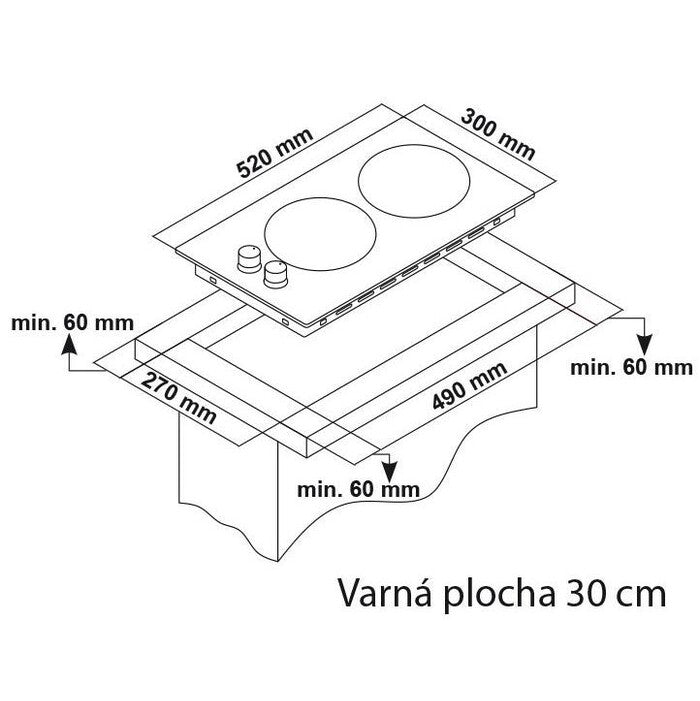 Plynová varná doska Guzzanti GZ 8201