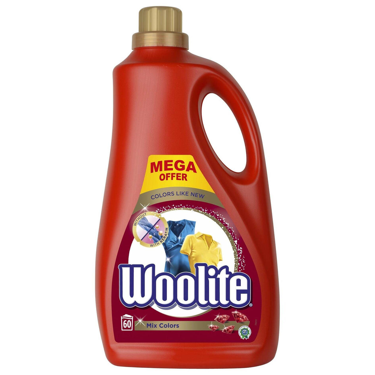 Prací gél Woolite WOLCOLOR60, color, 3,6l