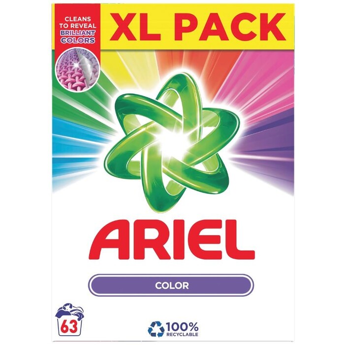 Prací prášok Ariel A000013366, farebná bielizeň, 63 dávok