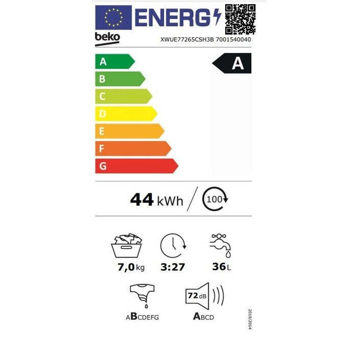 Práčka s predným plnením Beko XWUE77265CSH3 POUŽITÉ, NEOPOTREBOVANÝ TOVAR