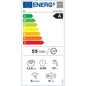 Práčka s predným plnením LG FA124V9BAP2, A, 12 kg