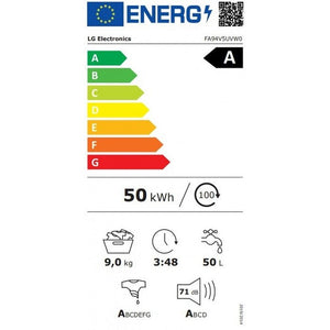Práčka s predným plnením LG FA94V5UVW0, A, 9kg