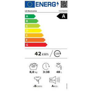 Práčka s predným plnením LG FLR7A82PG, A, 8kg