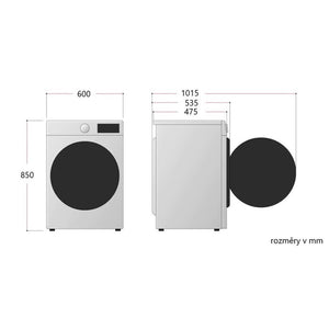 Práčka s predným plnením LG FLR7A82PG, A, 8kg