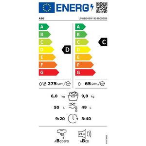 Práčka so sušičkou AEG L9WBE49W, A,9/6 Kg