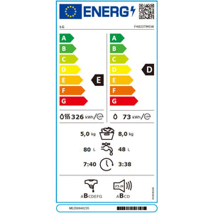 Práčka so sušičkou LG F48J3TM5W, A, 8/5 kg