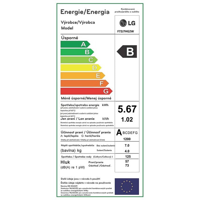 Práčka so sušičkou LG F72J7HG2W, B, 7/4 kg