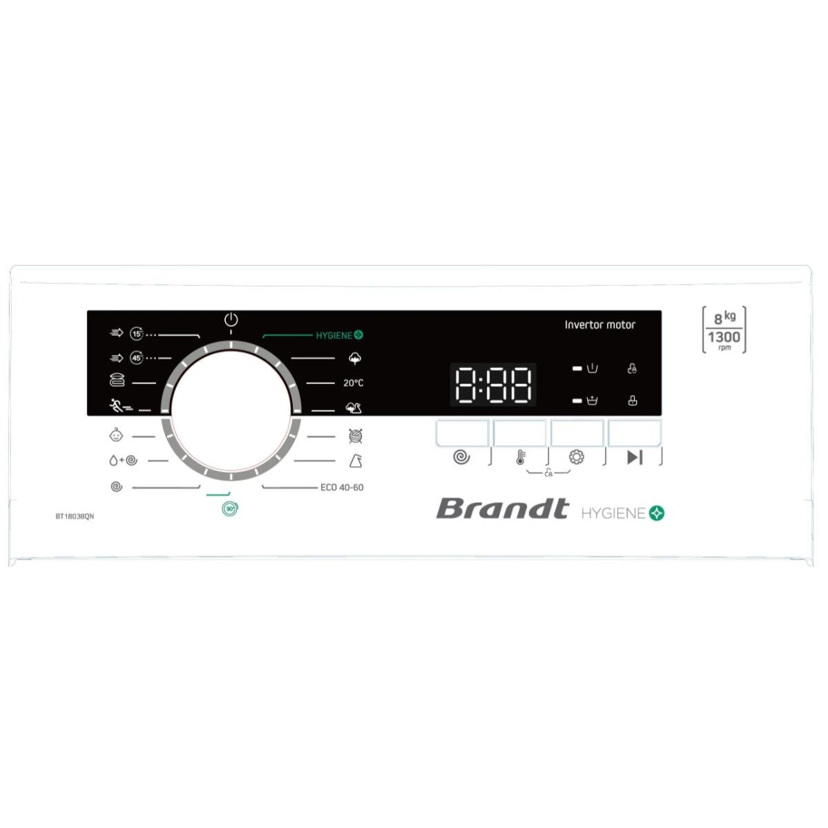 Práčka vrchom plnená Brandt BT18038QN, 8kg