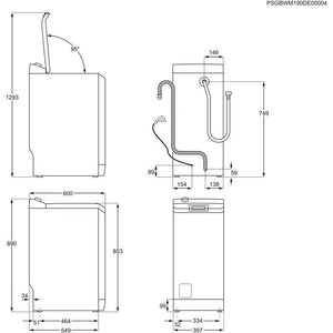 Práčka vrchom plnená Electrolux EW6TN4261, 6kg POUŽITÉ, NEOPOTREB