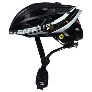 Smart helma SafeTec TYR 3, L, LED smerovka, bluetooth, čierna