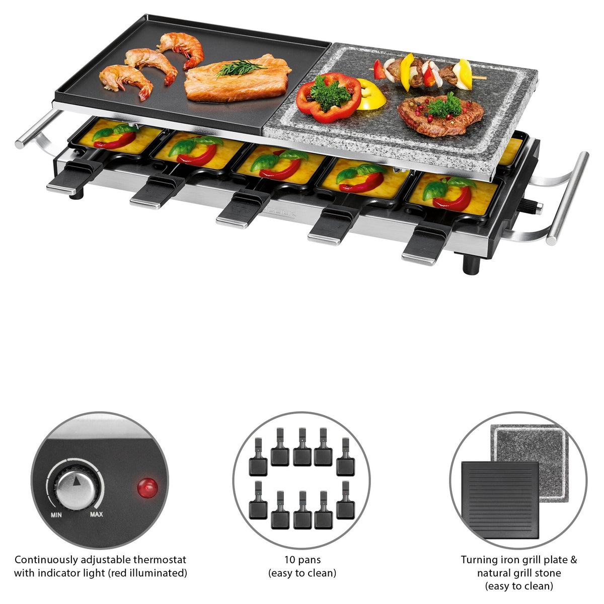 Raclette gril ProfiCook RG 1144, 1500W
