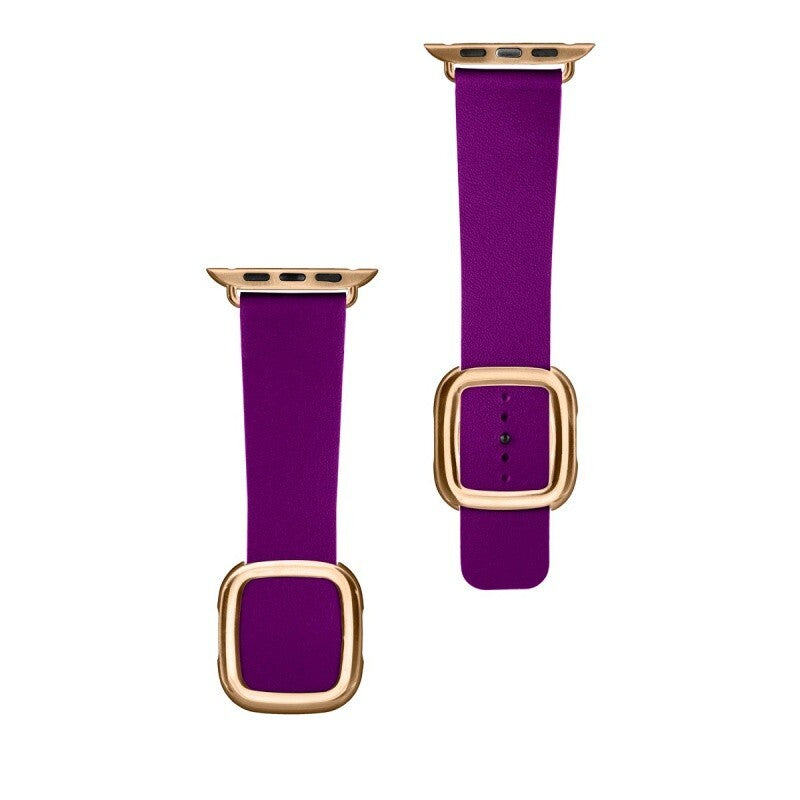 Kožený magnetický remienok na Apple watch 38/40 mm, fialový