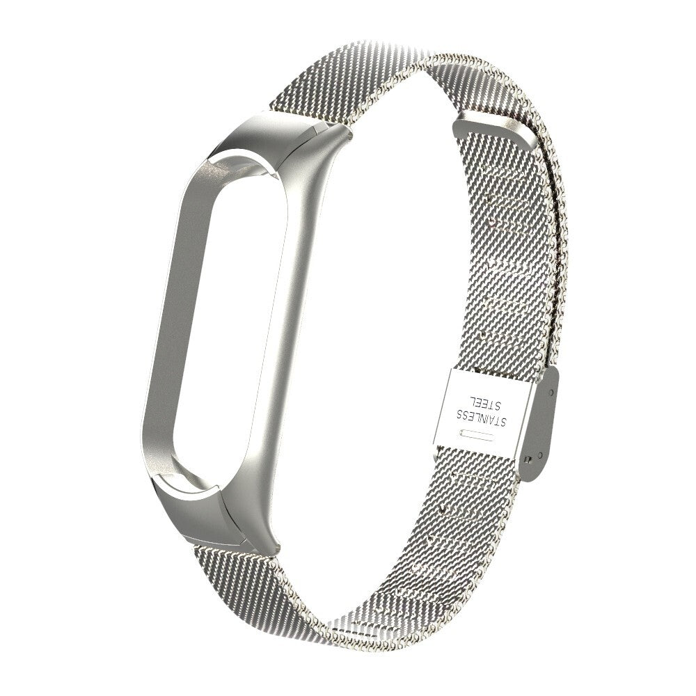 Remienok pre Xiaomi Mi Band 5 oceľ. miláno, easy click, striebor