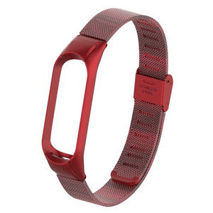 Remienok pre Xiaomi Mi Band 3/4 oceľ. miláno, easy click,červená
