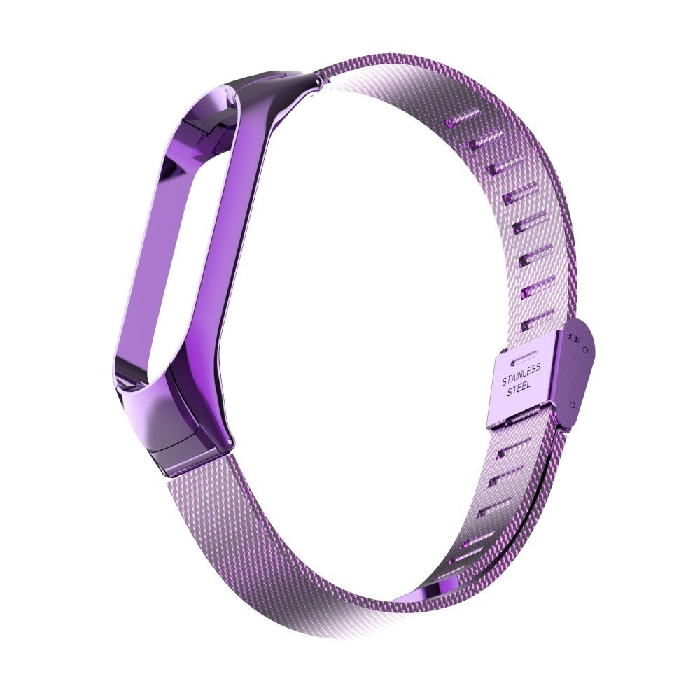 Remienok pre Xiaomi Mi Band 3/4 oceľ. miláno, easy click, ružová