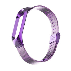 Remienok pre Xiaomi Mi Band 3/4 oceľ. miláno, easy click, ružová