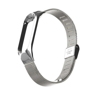 Remienok pre Xiaomi Mi Band 3/4 oceľ. miláno, easy click, strieb