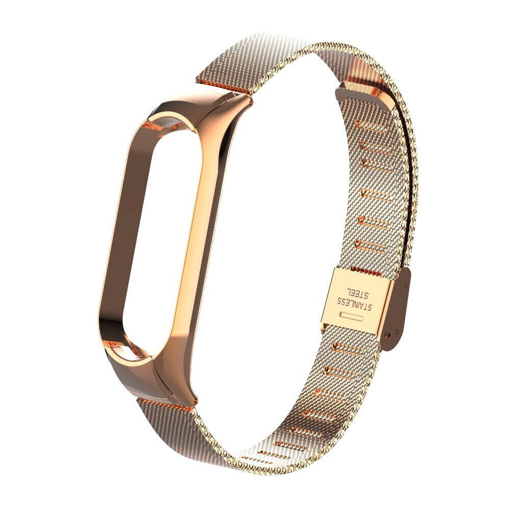Remienok pre Xiaomi Mi Band 5 oceľ. miláno, easy click,rose gold