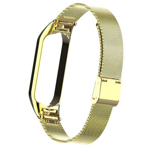 Remienok pre Xiaomi Mi Band 5 oceľ. miláno, easy click, zlatá