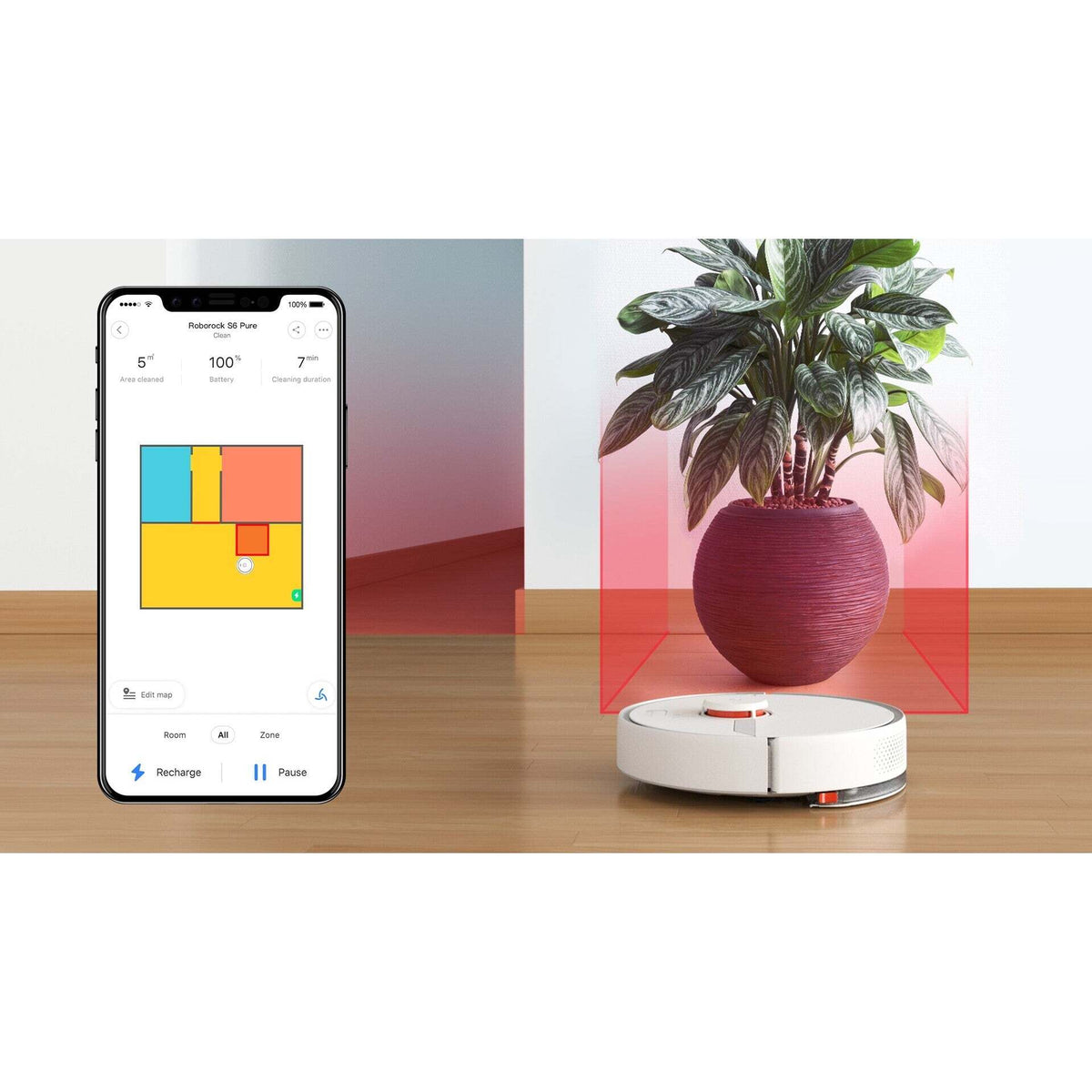 Robotický vysávač Roborock S6 Pure White