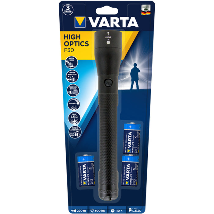 Ručné svietidlo Varta Flashlight Led High Optics 18812, 3xC