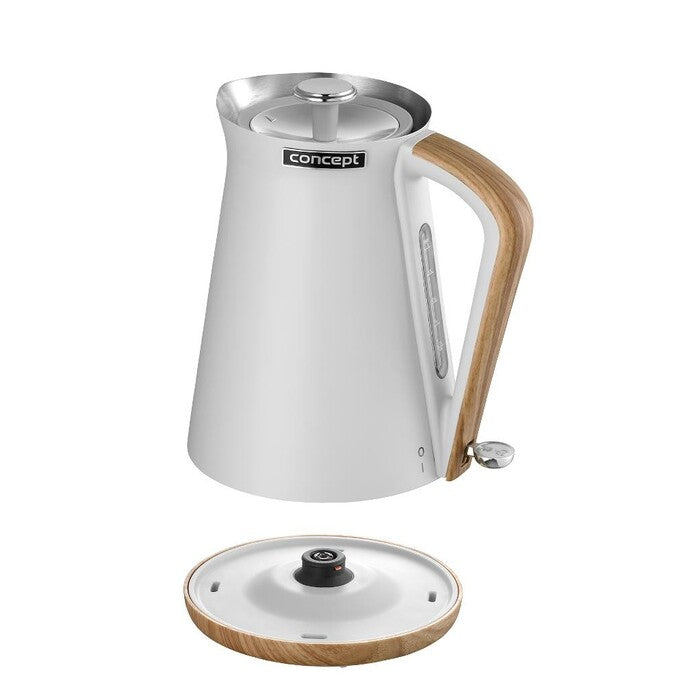 Rýchlovarná kanvica Concept Nordic RK3312, biela, 1,7l POŠKODENÝ