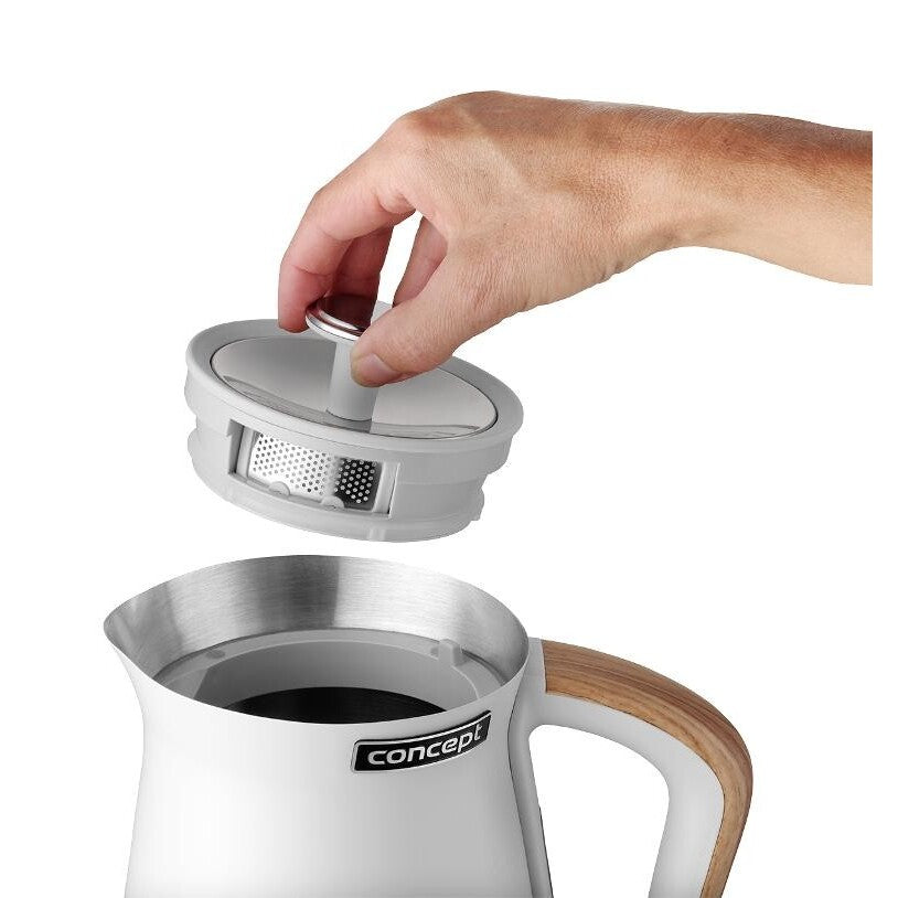 Rýchlovarná kanvica Concept Nordic RK3312, biela, 1,7l POŠKODENÝ