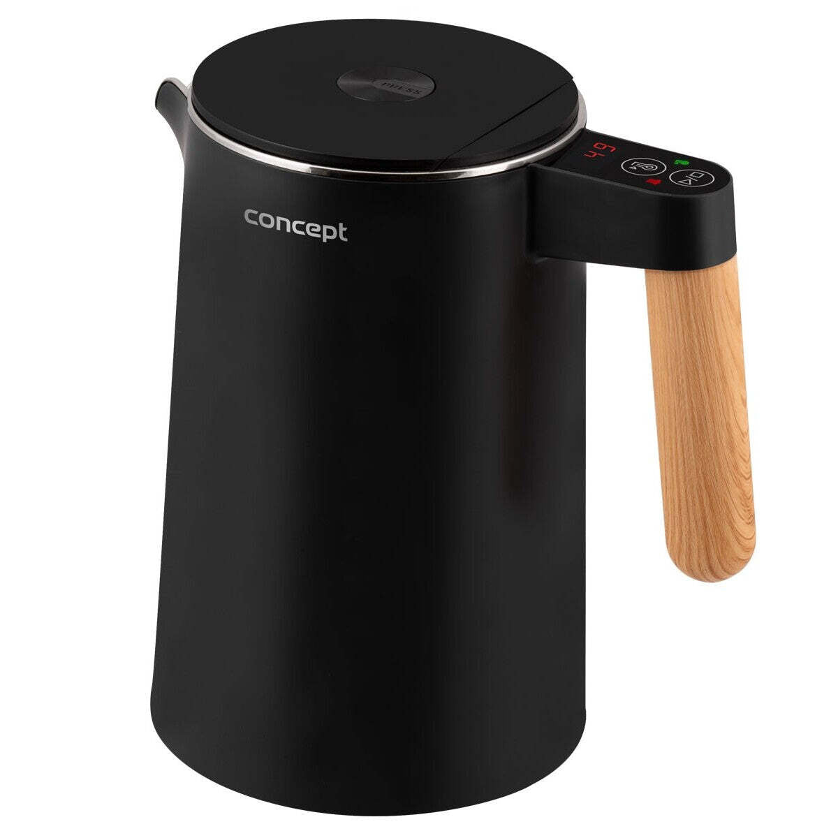 Rýchlovarná kanvica Concept Salt &amp; Pepper RK3301, čierna, 1,5 l