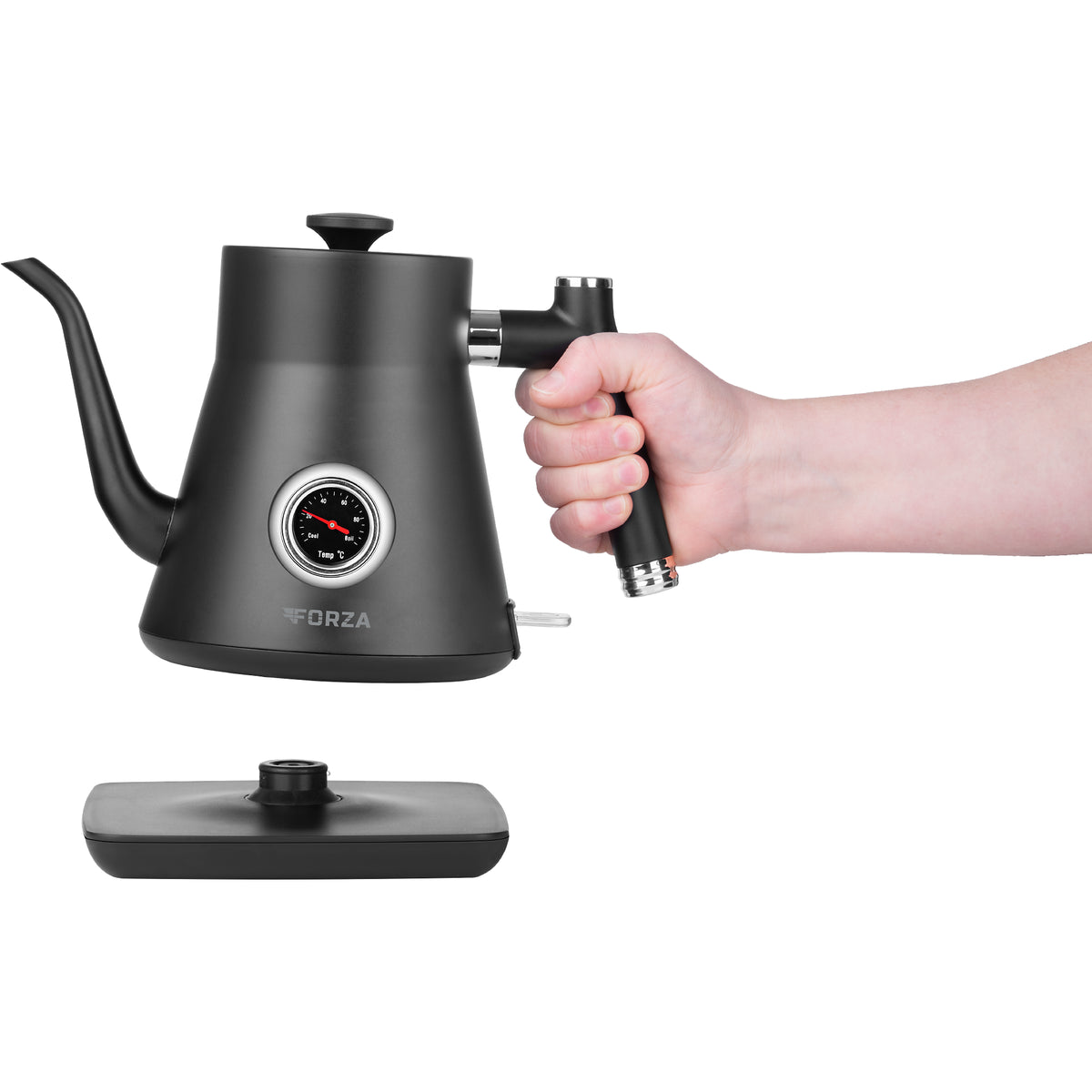 Rýchlovarná kanvica ECG Forza 5000 Pour over Nero, 0,8l