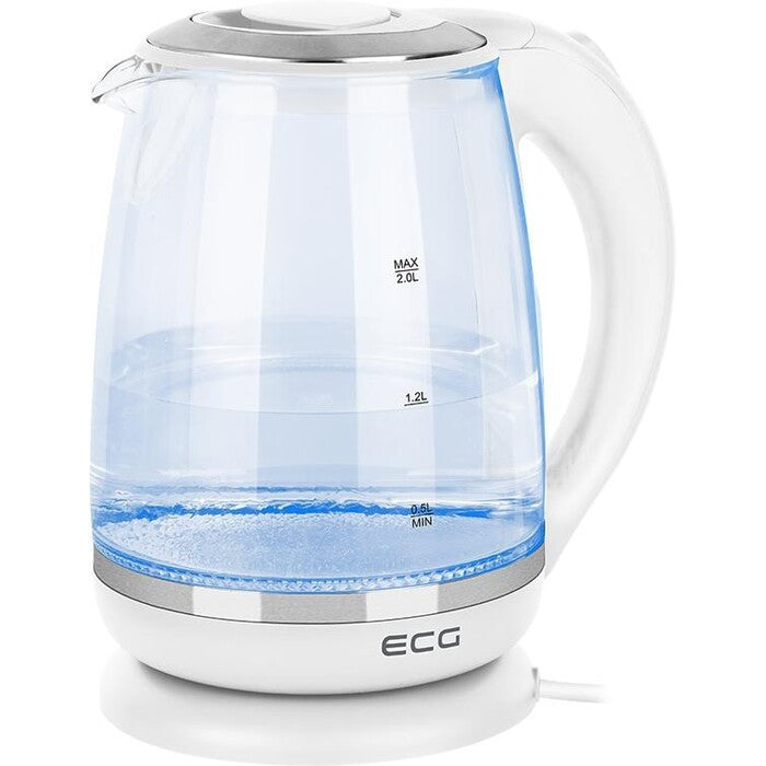 Rýchlovarná kanvica ECG RK 2020 White Glass, biela, 2l