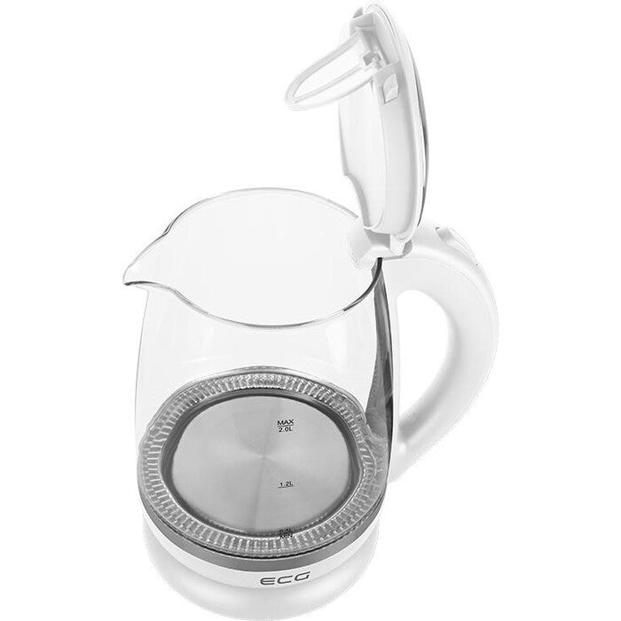 Rýchlovarná kanvica ECG RK 2020 White Glass, biela, 2l