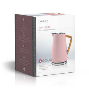 Rýchlovarná kanvica Nedis KAWK510EPK, ružová, 1,7l