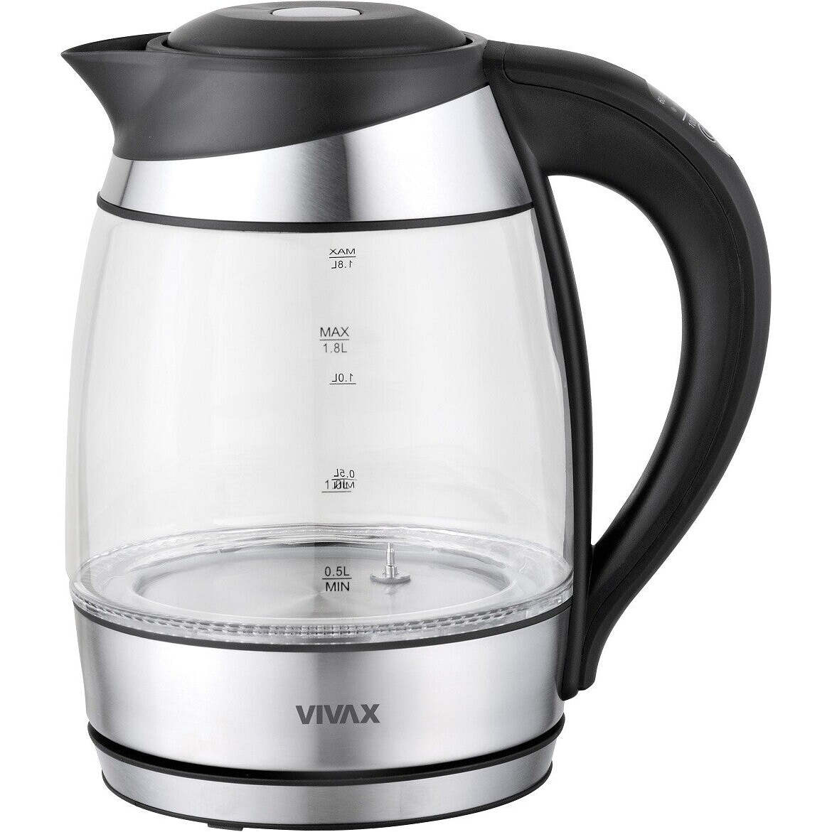 Rýchlovarná kanvica Vivax WH-180TC, sklo, 1,8 l