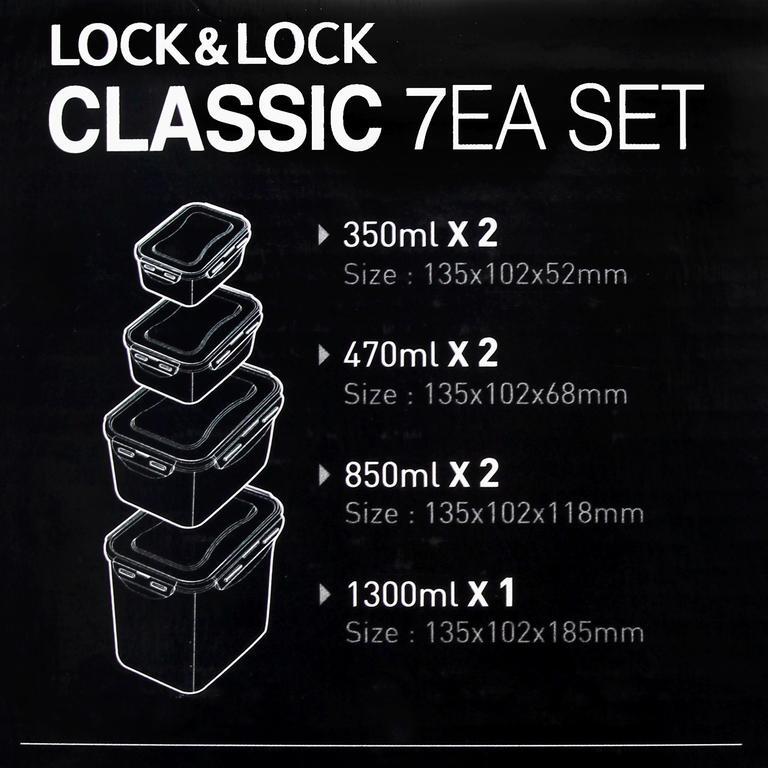 Sada dóz na potraviny LOCK, 7ks