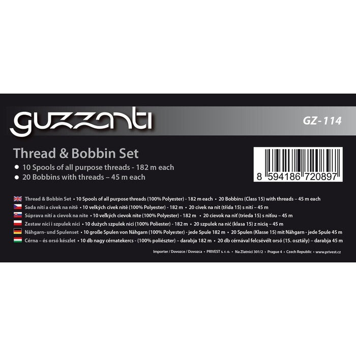 Sada nití a cievok Guzzanti GZ 114, 30ks