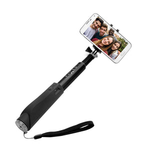 Selfie tyč Fixed so spúšťou, teleskopická, až 97 cm, čierna