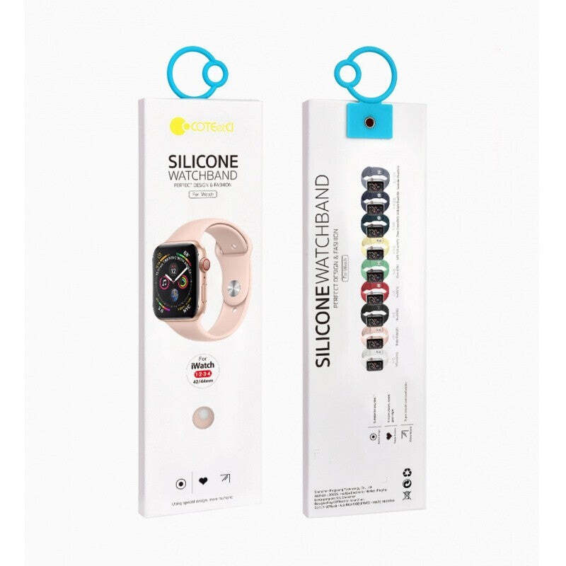 Silikónový športový remienok na Apple watch 38/40/41 mm, biely