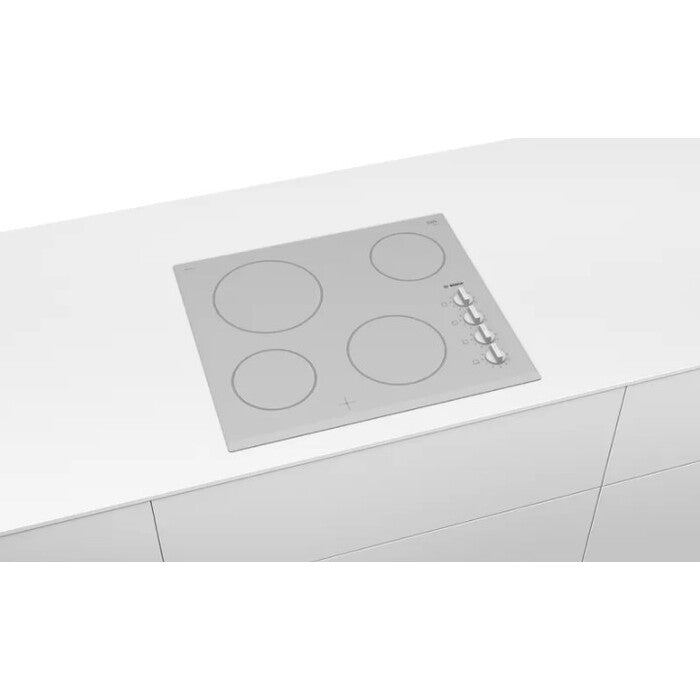 Sklokeramická varná doska Bosch, 4 zóny, 60 cm, biela