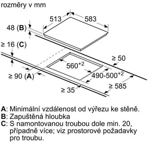 Sklokeramická varná doska Bosch PKN645BA2E