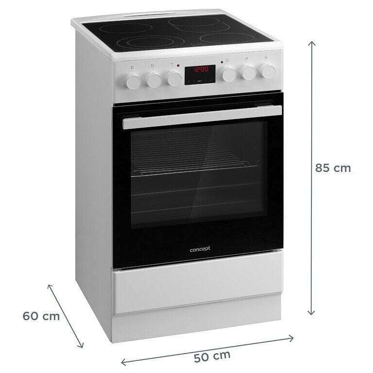 Sklokeramický sporák Concept SVE6550wh POŠKODENÝ OBAL