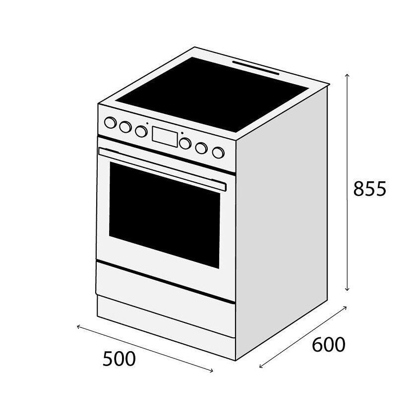 Sklokeramický sporák Concept SVE6550wh POŠKODENÝ OBAL