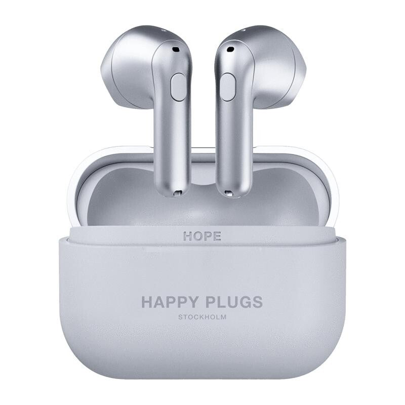 True Wireless slúchadlá Happy Plugs Hope, strieborná POŠKODENÝ OB