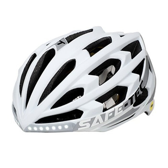Smart helma SafeTec TYR 3, L, LED smerovka, bluetooth, biela