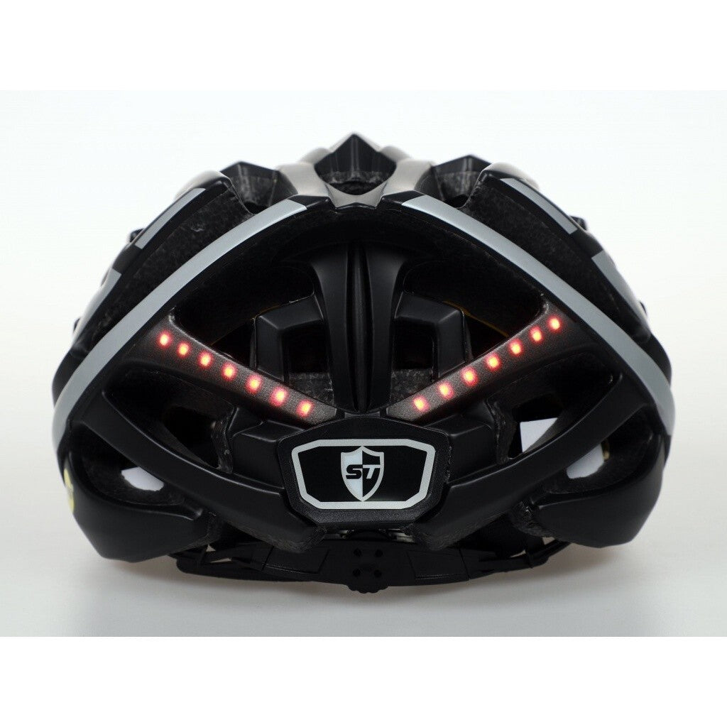 Smart helma SafeTec TYR 3, L, LED smerovka, bluetooth, čierna