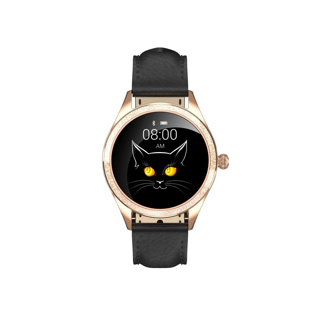 Smart hodinky ARMODD Candywatch Crystal 2, kožený rem, zlatá