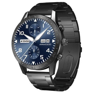 Smart hodinky ARMODD Silentwatch 4 Pro, kovový remienok, čierna