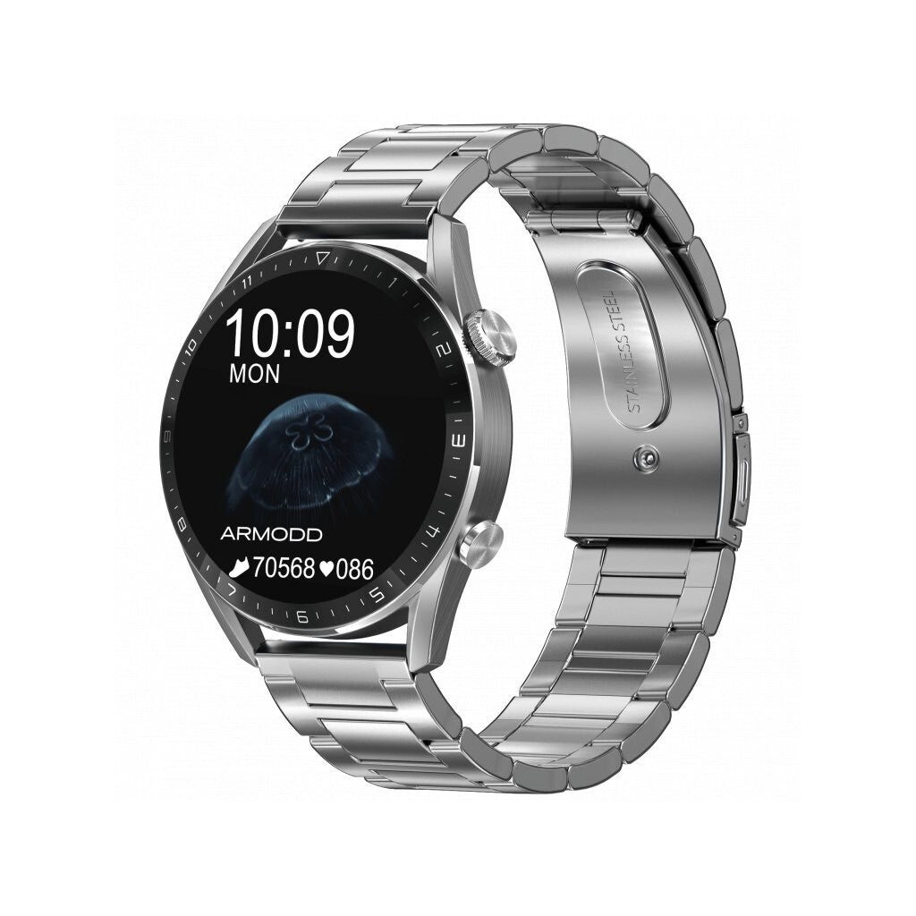 Smart hodinky Armodd Silentwatch 5 Pro, kovový rem., strieborná P