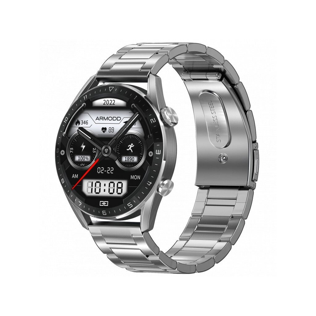 Smart hodinky Armodd Silentwatch 5 Pro, kovový rem., strieborná P